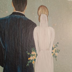 bruid vader schilderij