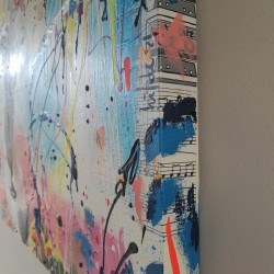 schilderij graffiti popart kind ballon schilderij graffiti popart kind ballon
