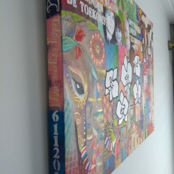 Persoonlijk schilderij laten maken, mixed media. | Blossing