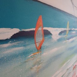 schilderij opdracht windsurfer